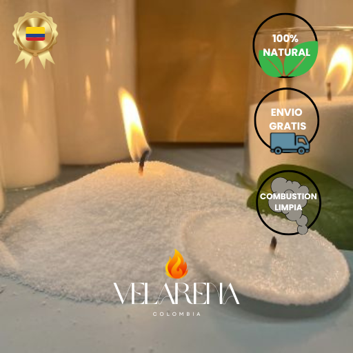 Vela Perlada (Blanco, Rosado, Verde, Amarillo)