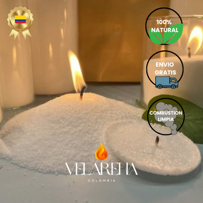 Vela Perlada (Blanco, Rosado, Verde, Amarillo)